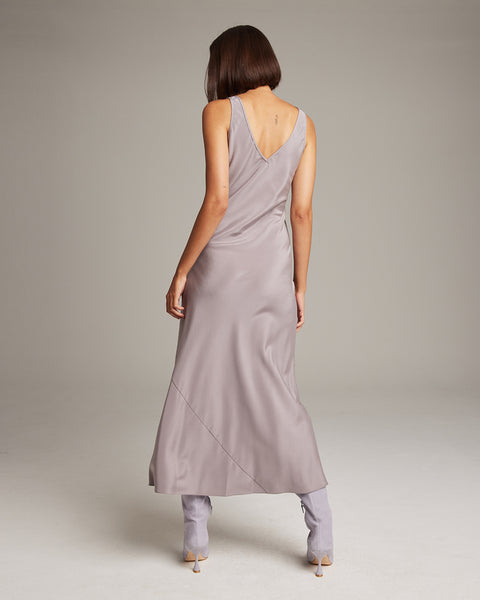 Double V Slip Dress in Silk Charmeuse – VOZ Apparel
