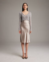 Painted Loose Knit Cropped Sweater