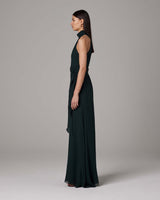 Crinkle Chiffon Palazzo Jumpsuit