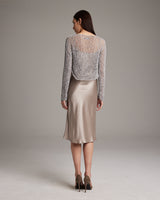 Painted Loose Knit Cropped Sweater