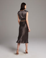 Bias Midi Skirt in Silk Charmeuse