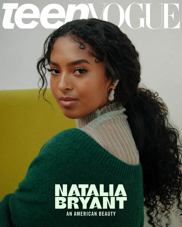 Teen Vogue September cover featuring Natalia Bryant with the text 'NATALIA BRYANT AN AMERICAN BEAUTY'