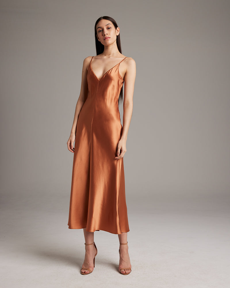 V-Neck Slip Dress Bone / Large V-Neck Slip Dress Bone / Large