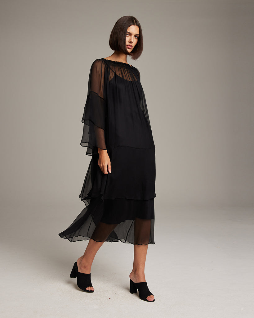 chiffon cascade dress Cascade Ruffle Polka Dot Bowknot Chiffon Maxi Dress in White White L