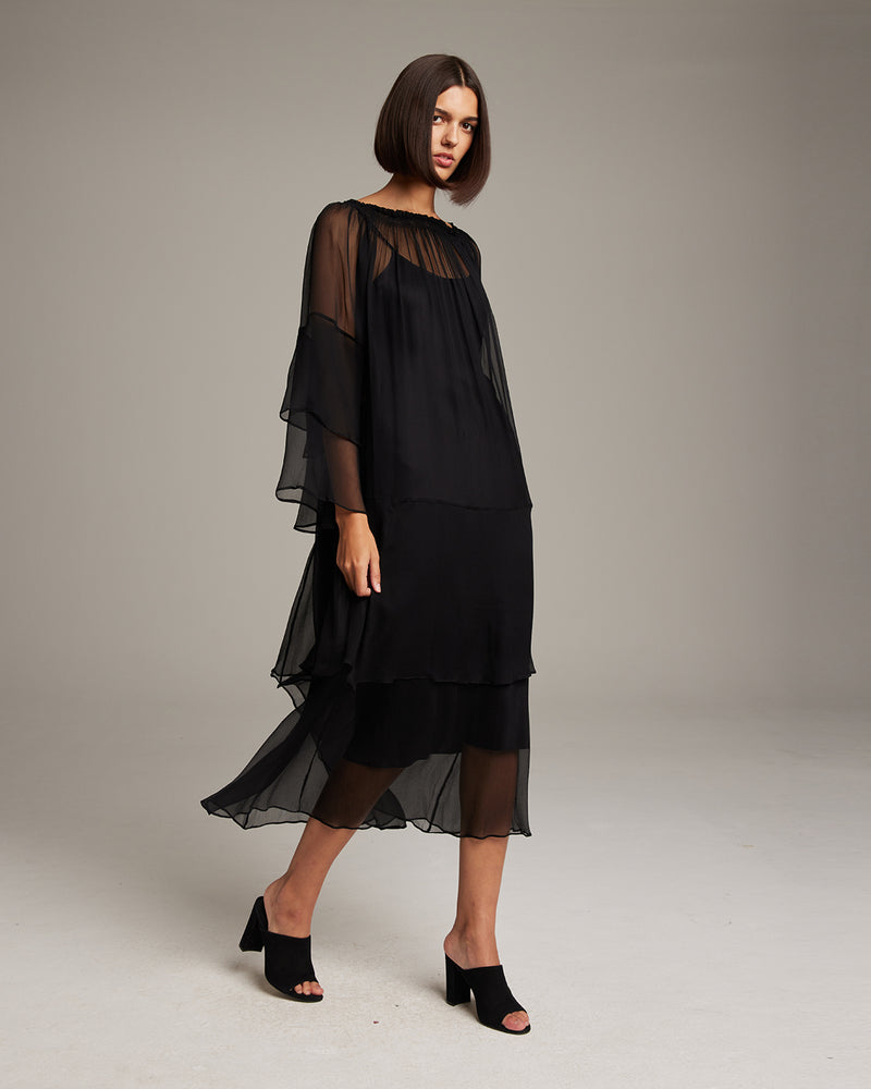 black dress pinterest Cascade Dress – VOZ Apparel
