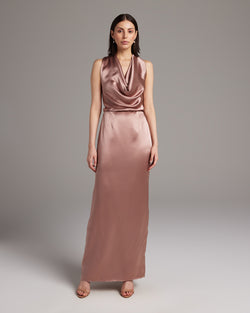convertible halter dress Convertible Halter-Neck Silk Dress
