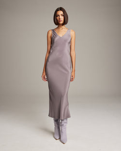 Opal Double V Slip Dress in Silk Crepe Opal / X-Small Opal Double V Slip Dress in Silk Crepe Opal / X-Small