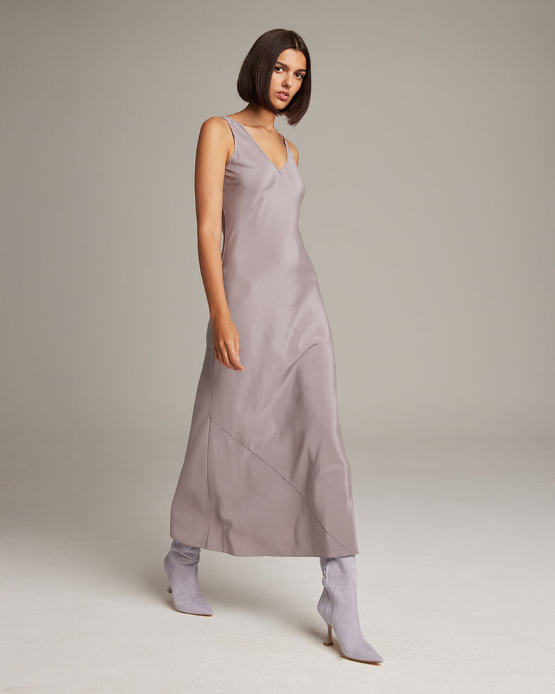 Double V Slip Dress in Stretch Silk Crepe VOZ Apparel Double V Slip Dress in Stretch Silk Crepe VOZ Apparel