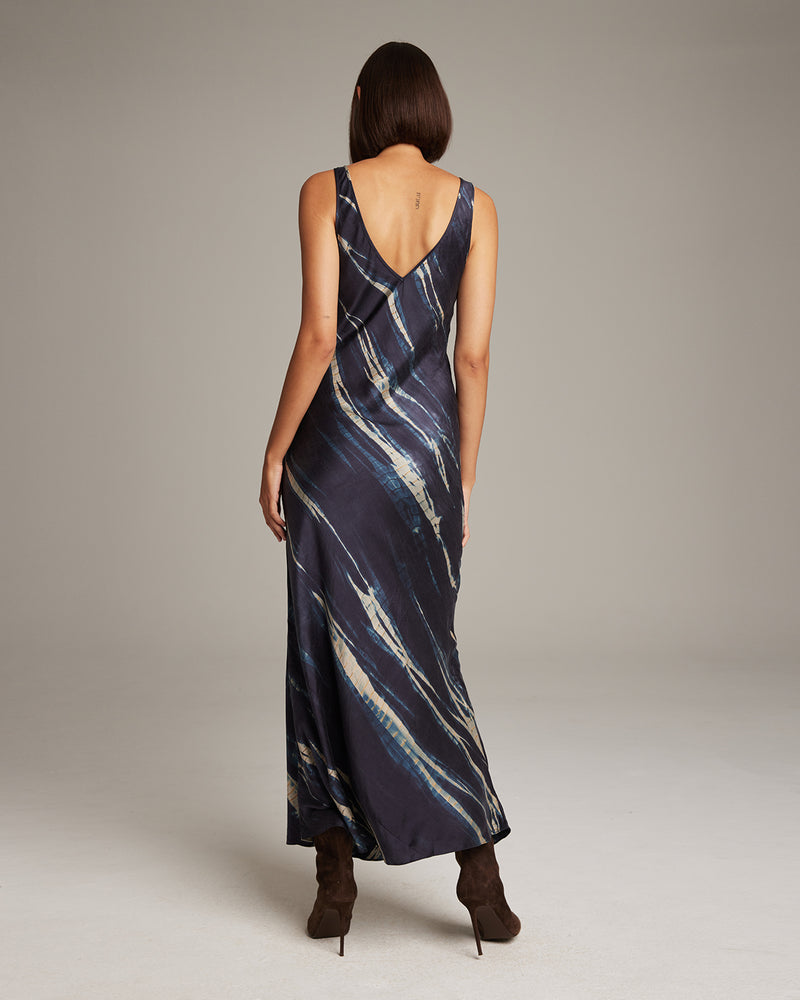 Midnight Double V Tie Dye Dress VOZ Apparel Midnight Double V Tie Dye Dress VOZ Apparel