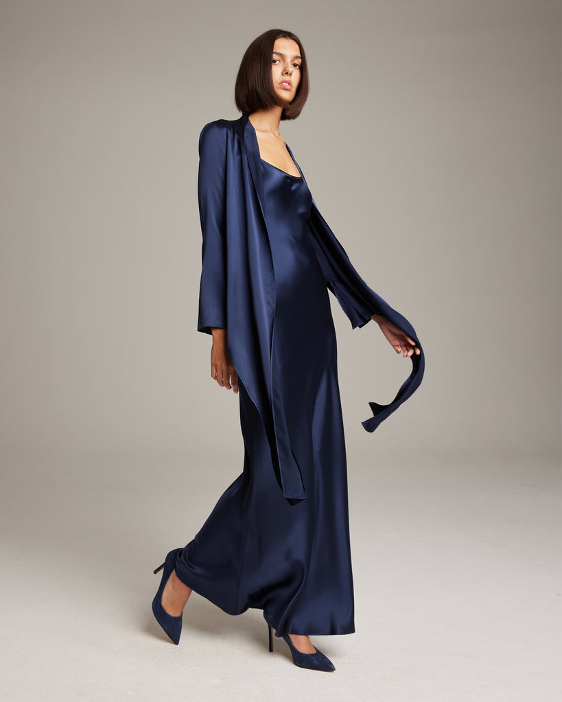 long wrap blouse