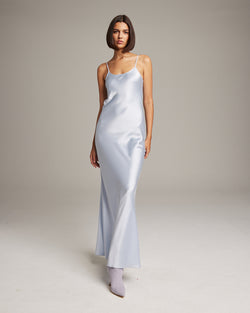 grey slip dress Topshop sequin maxi in steel gray Iron at high heat. Silver Silk Slip Dress -
