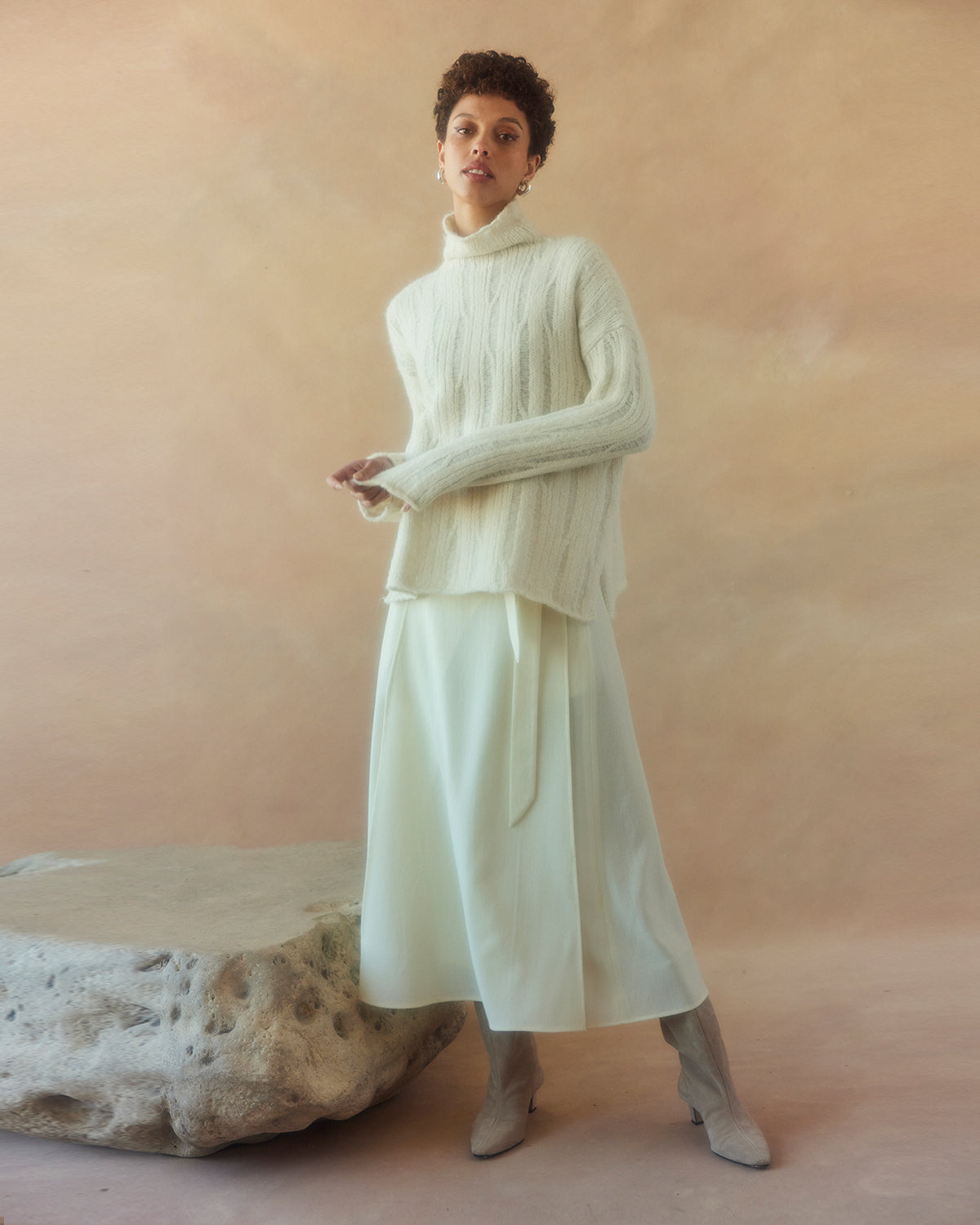 Knitted over draped sweater – Salsation Wear