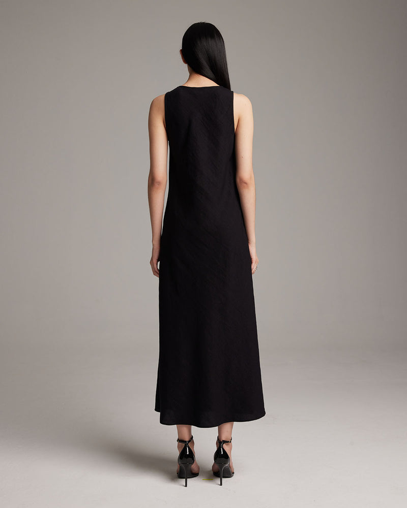 Linen V Neck Dress Persimmon / Small Linen V Neck Dress Persimmon / Small