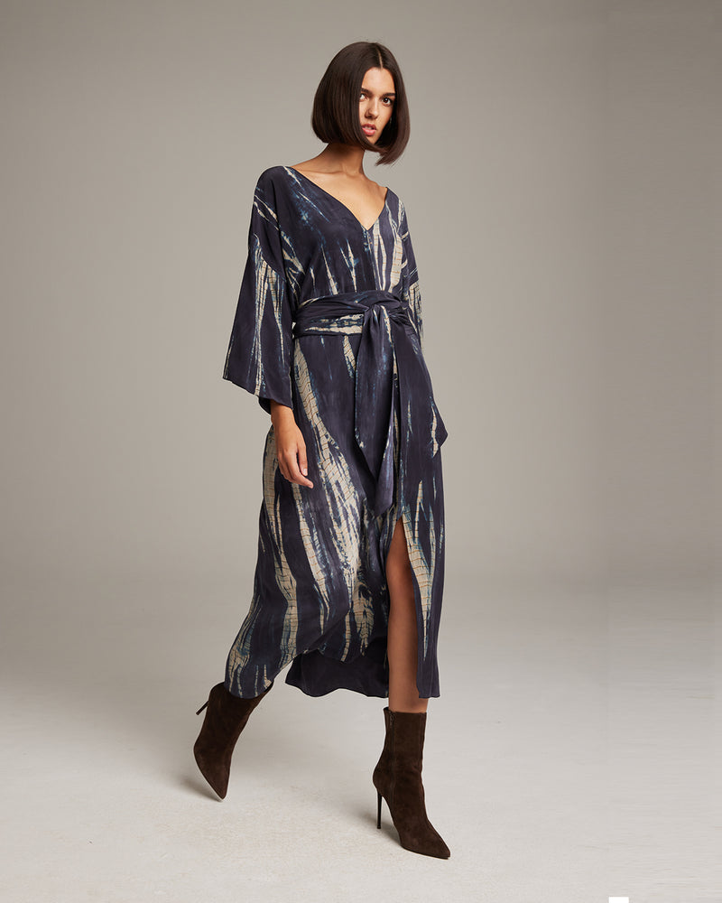 Tie-Dye Silk Tunic Dress Midnight Tie Dye / Large Tie-Dye Silk Tunic Dress Midnight Tie Dye / Large