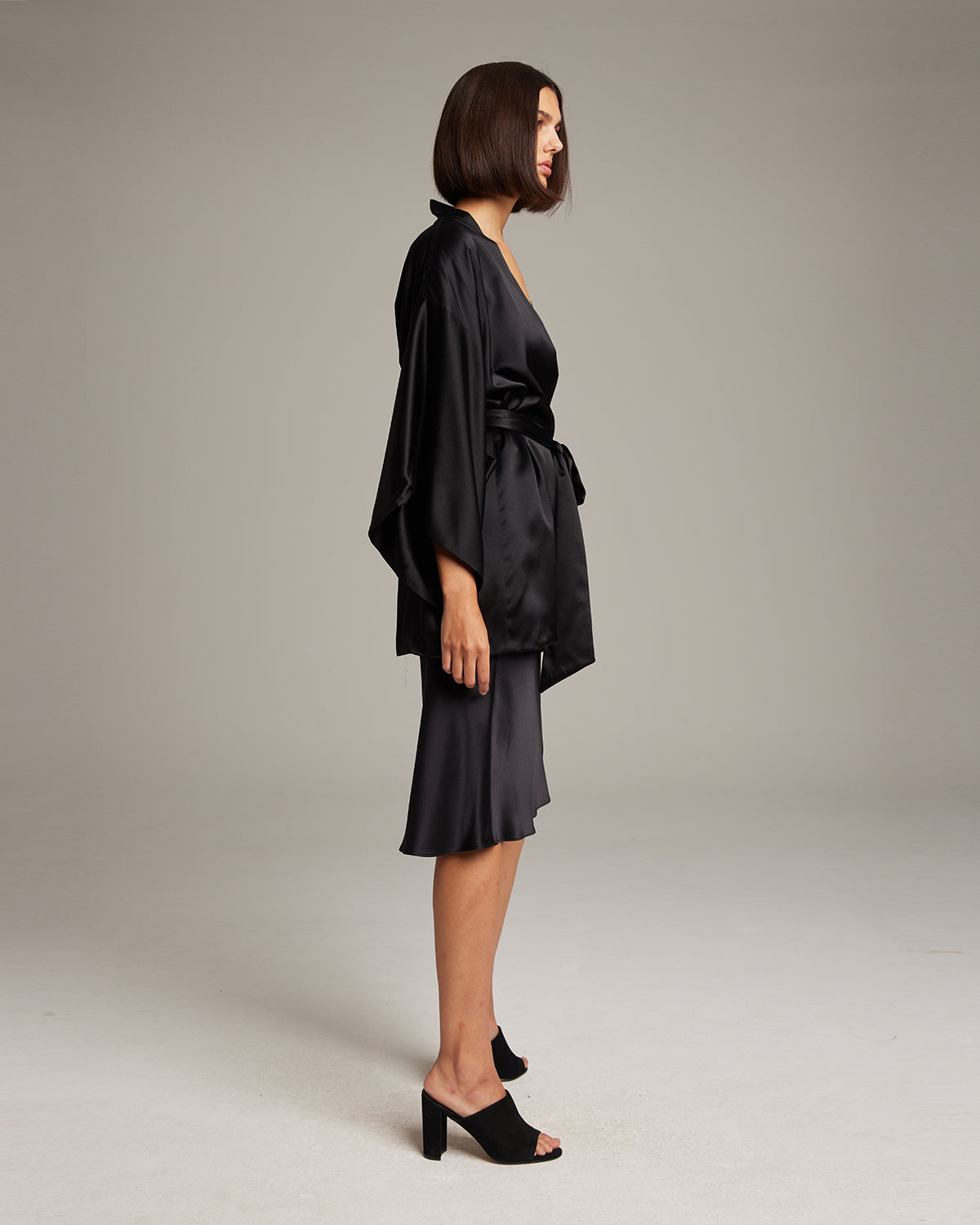 Silk Kimono Black