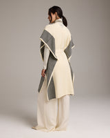 Striped Edge Caftan in Merino