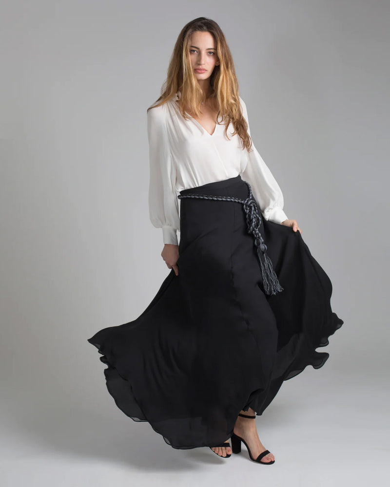 Georgette Long Double Layer Skirt – VOZ Apparel - Main Image