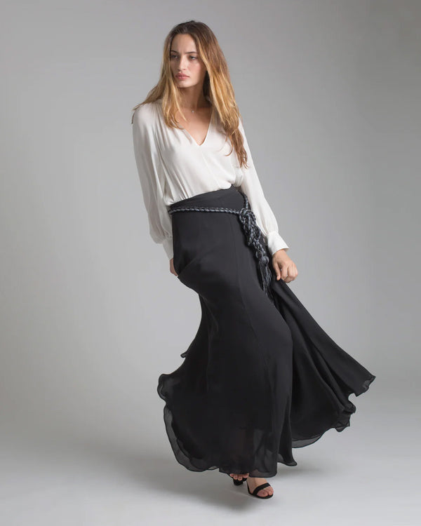 Georgette Long Double Layer Skirt