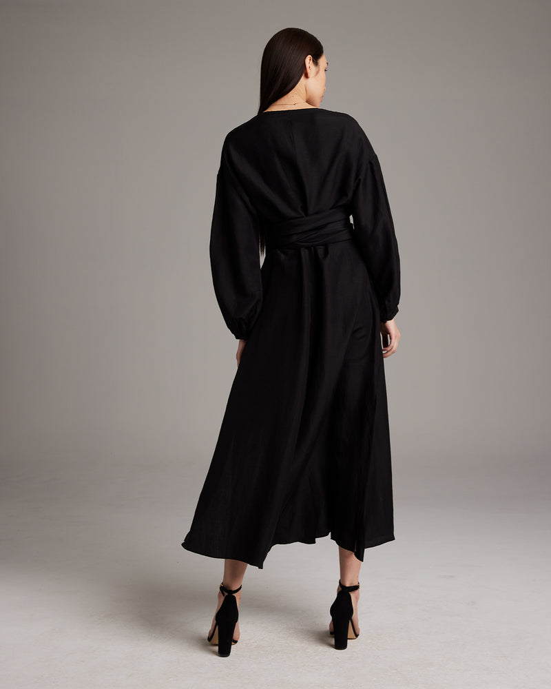 Peasant Blouse Dress Black / Small