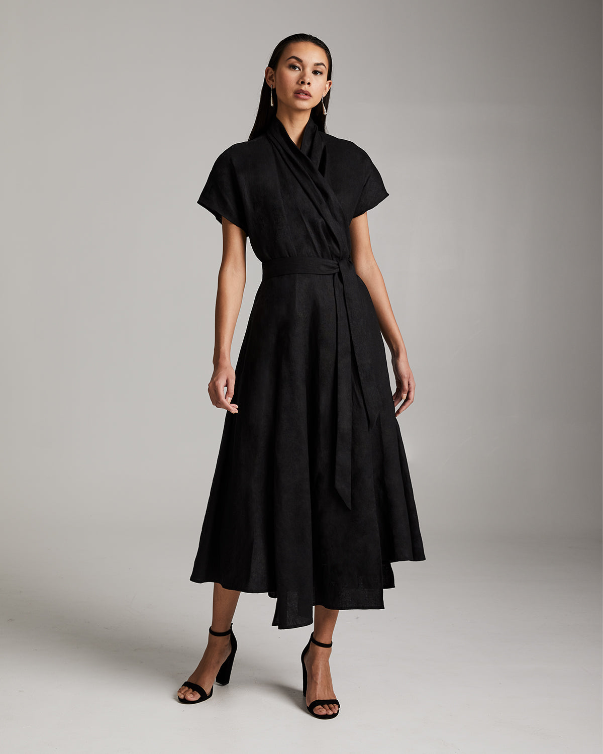 Butterfly Wrap Dress in Linen – VOZ Apparel