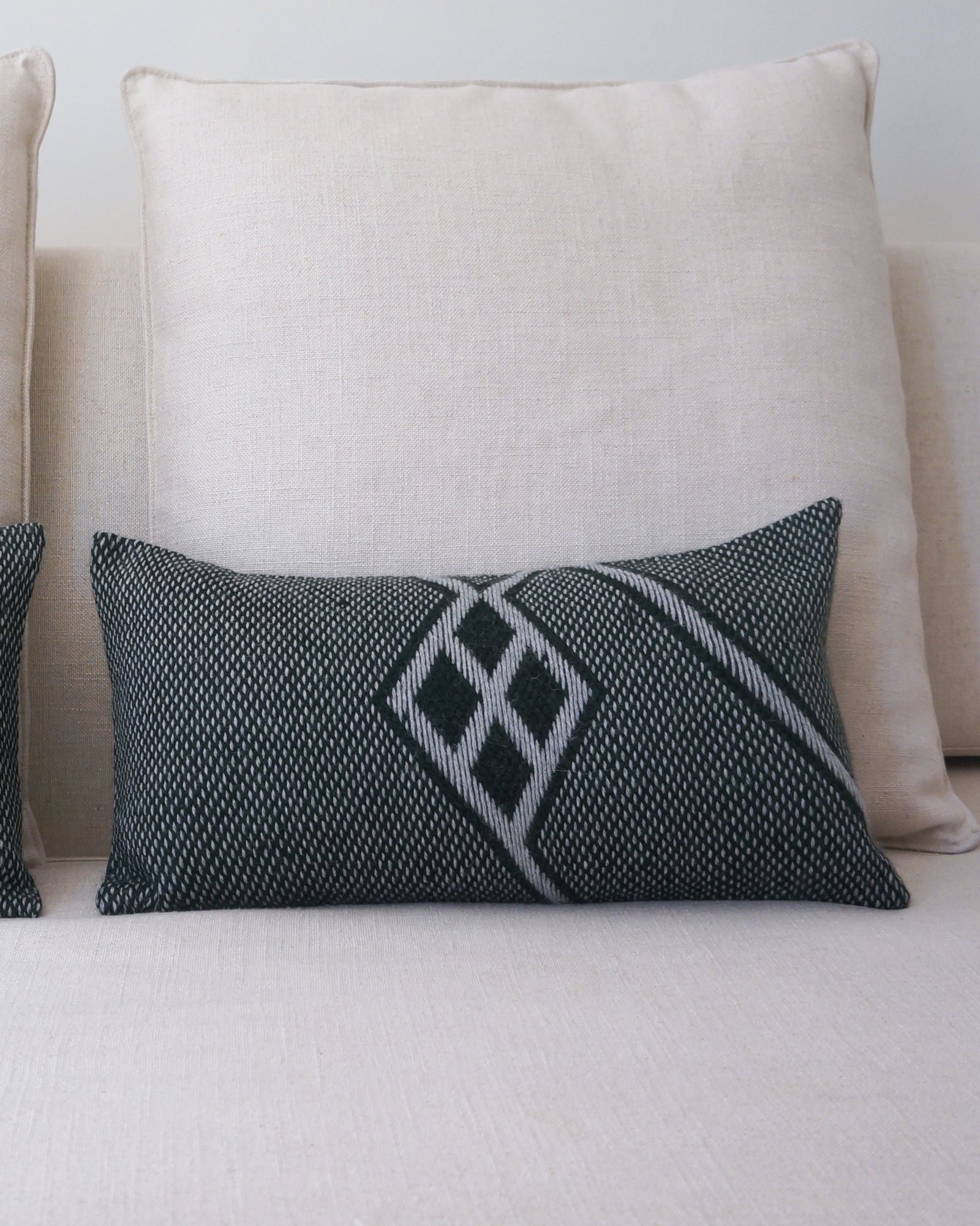 Forest green lumbar pillow store