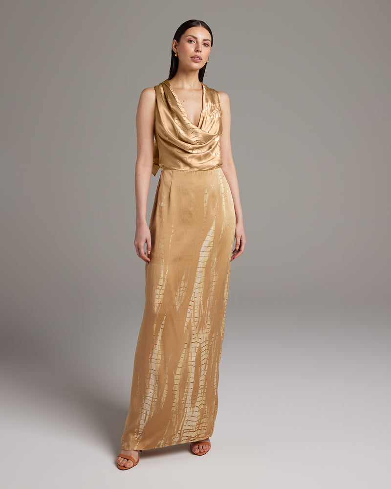 Tie Dye Convertible Dress / Skirt Gold Tie Dye / X-Small Tie Dye Convertible Dress / Skirt Gold Tie Dye / X-Small