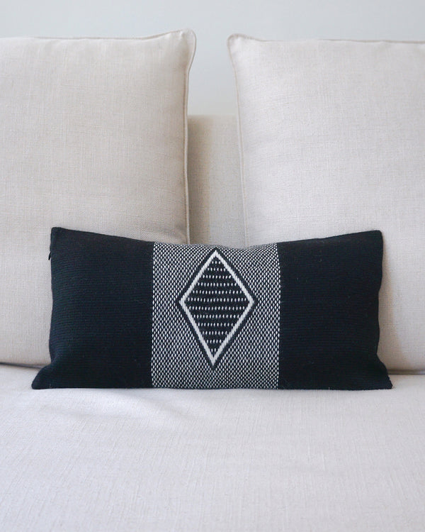 Diamante Lumbar Pillow in Black