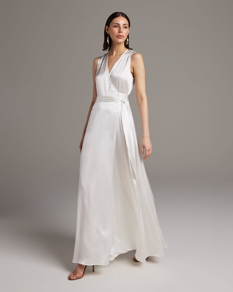Bridal Frontward Wrap Dress