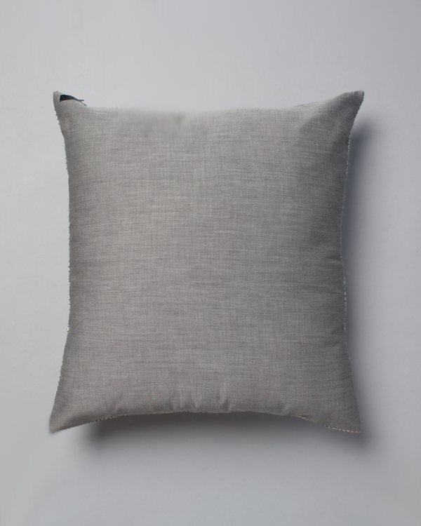 Lineas Euro Pillow in Ivory and Light Grey