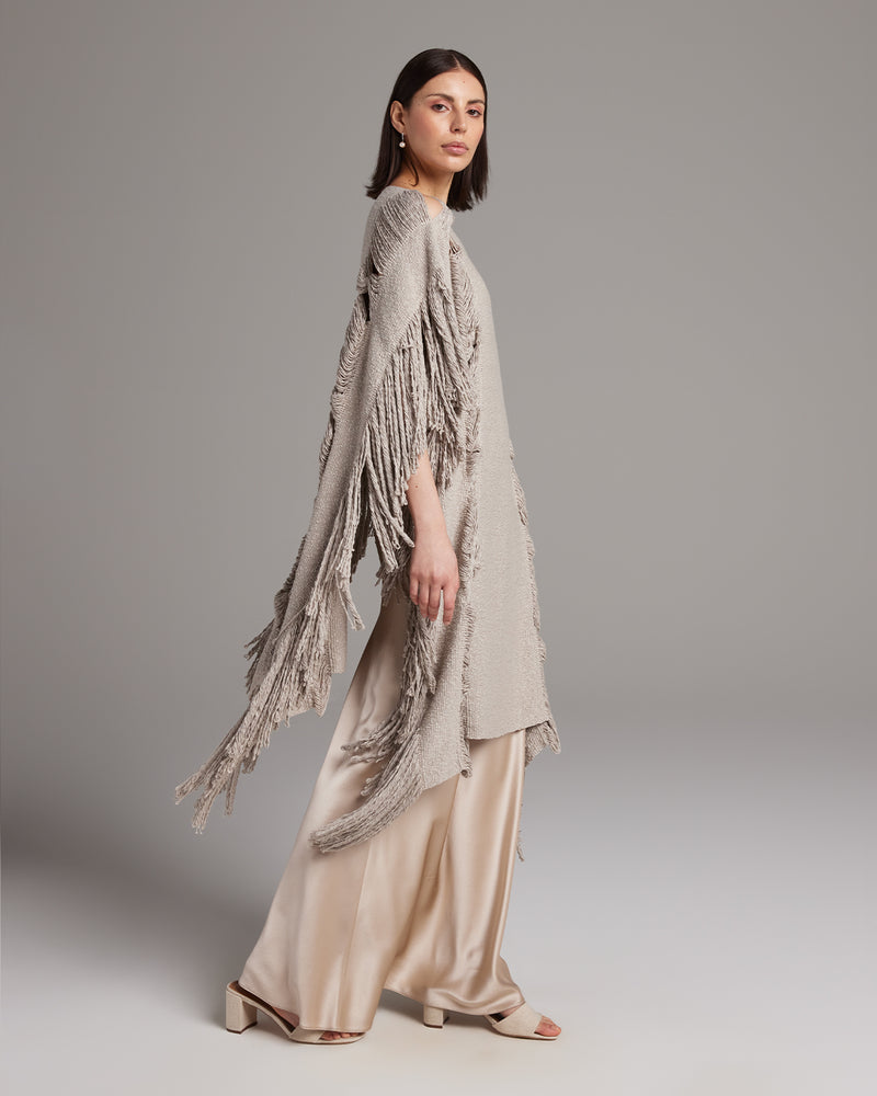 lace fringe dress Salada Maxi Natural never against you Confident Construction Built Cyrus Mini Dress, in White