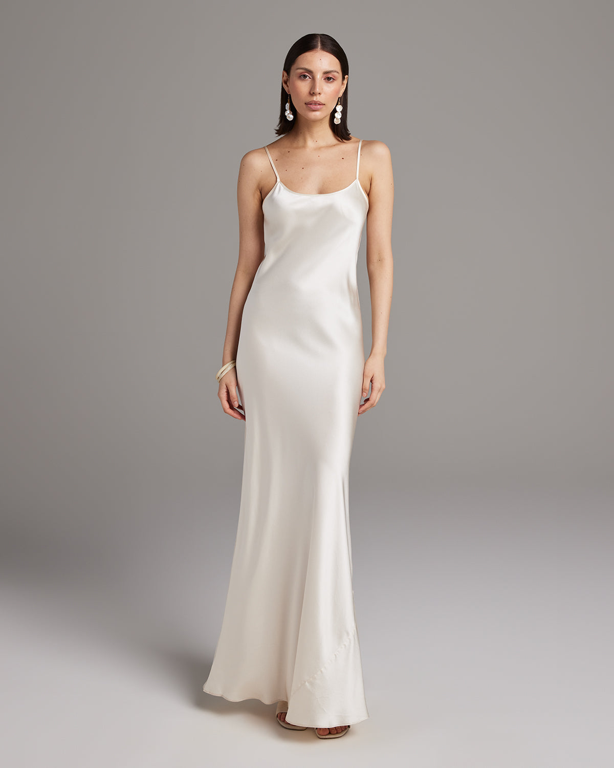 Silk slip dress wedding discount