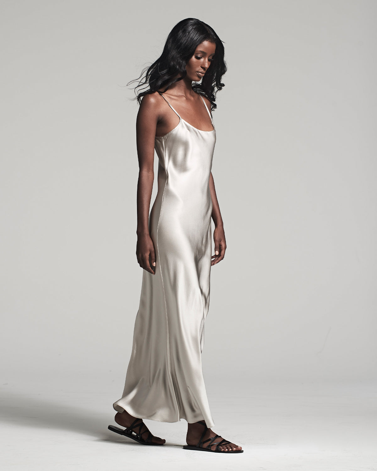 Liquid Silk Slipdress - Seasonal Silver / Small Liquid Silk Slipdress - Seasonal Silver / Small