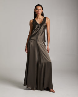 Silk Raw Edge Tank - Cool