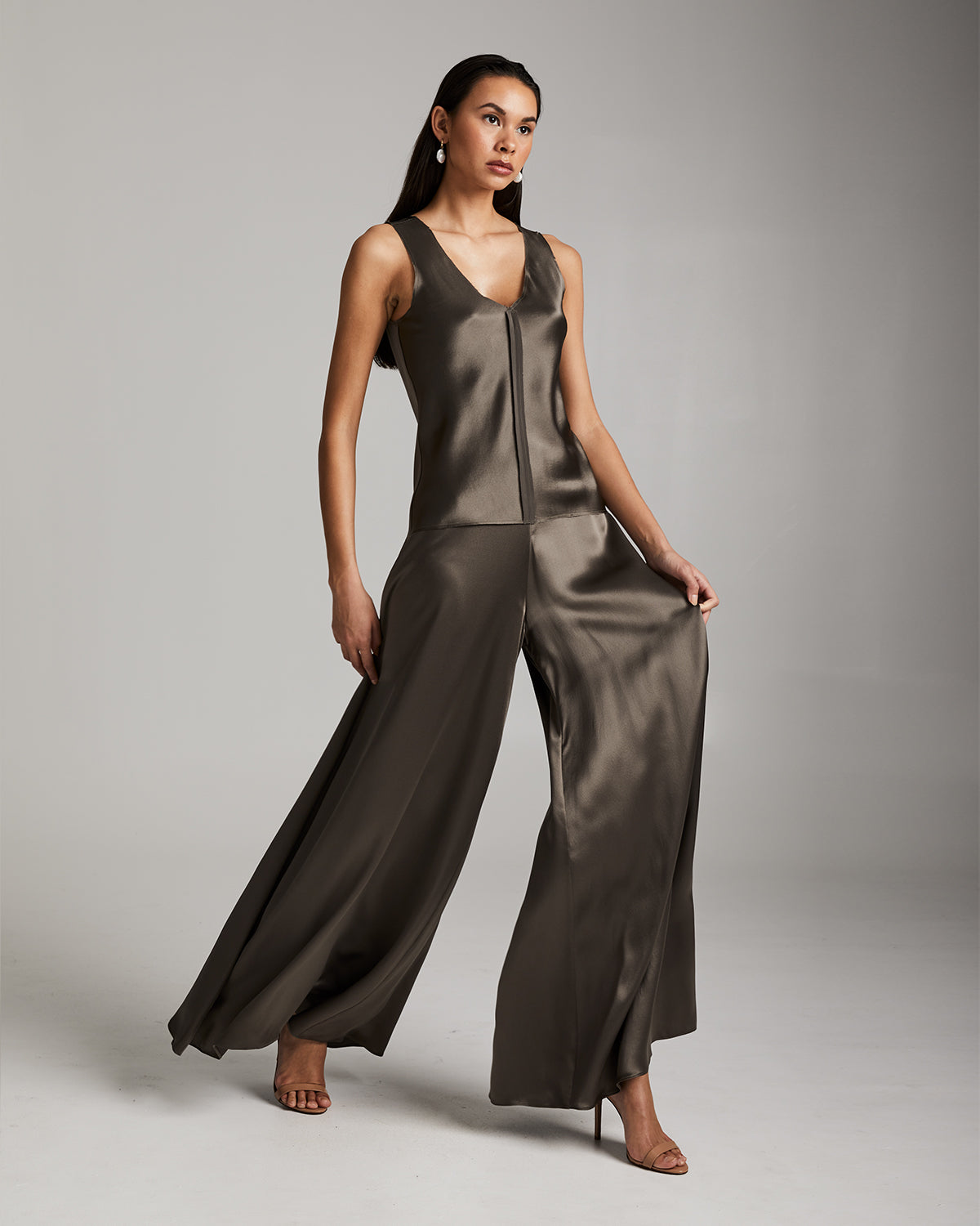Palazzo Pants in Silk Charmeuse – VOZ Apparel