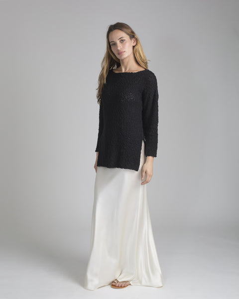 Cotton Flammé Relaxed Sweater