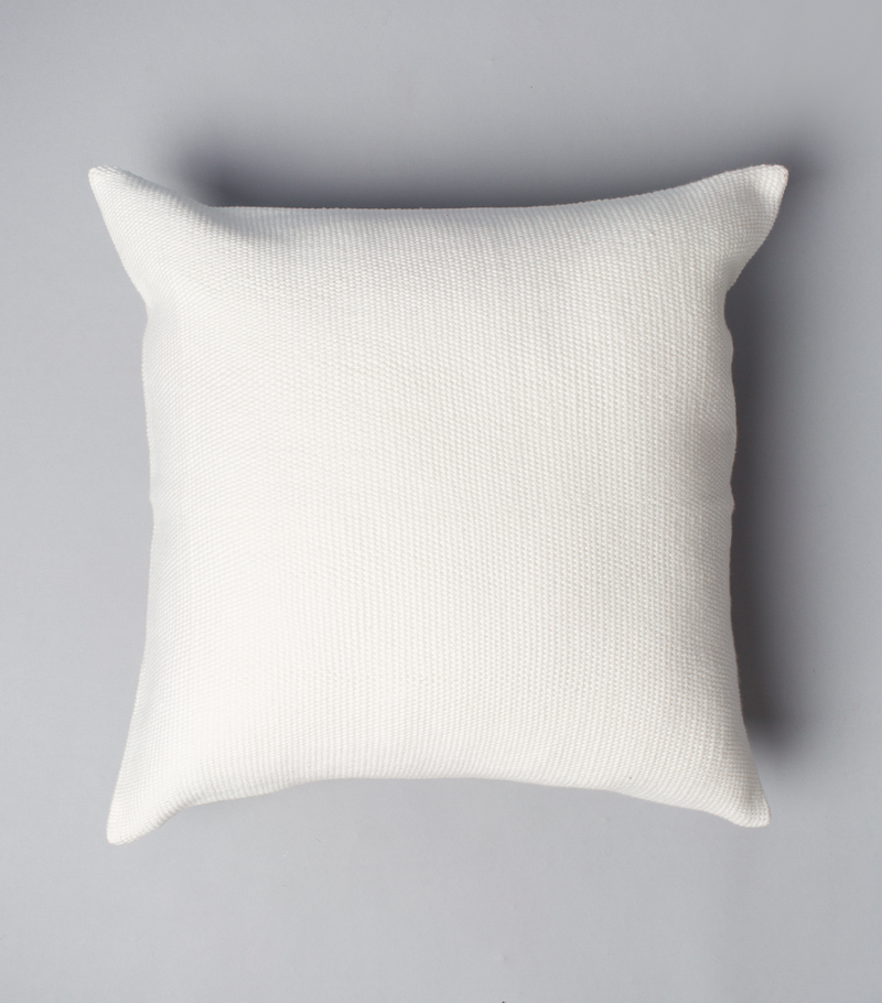 Solid Cotton Euro Pillow in Ivory