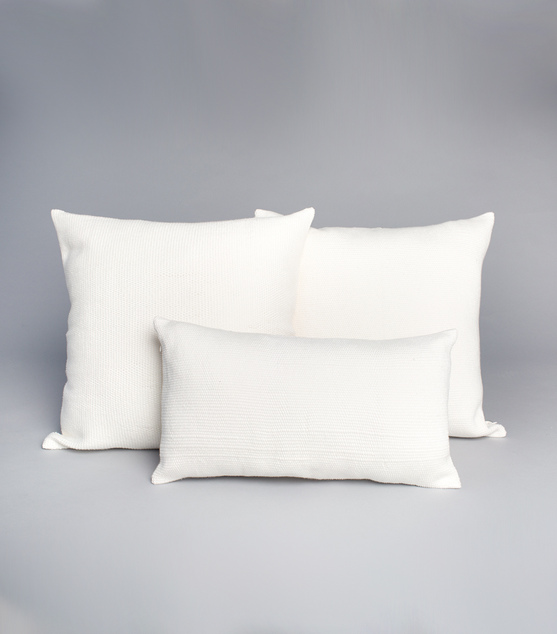 Solid Cotton Euro Pillow in Ivory
