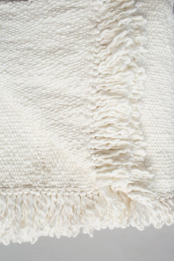Organic Cotton Flammé Fringe Blanket